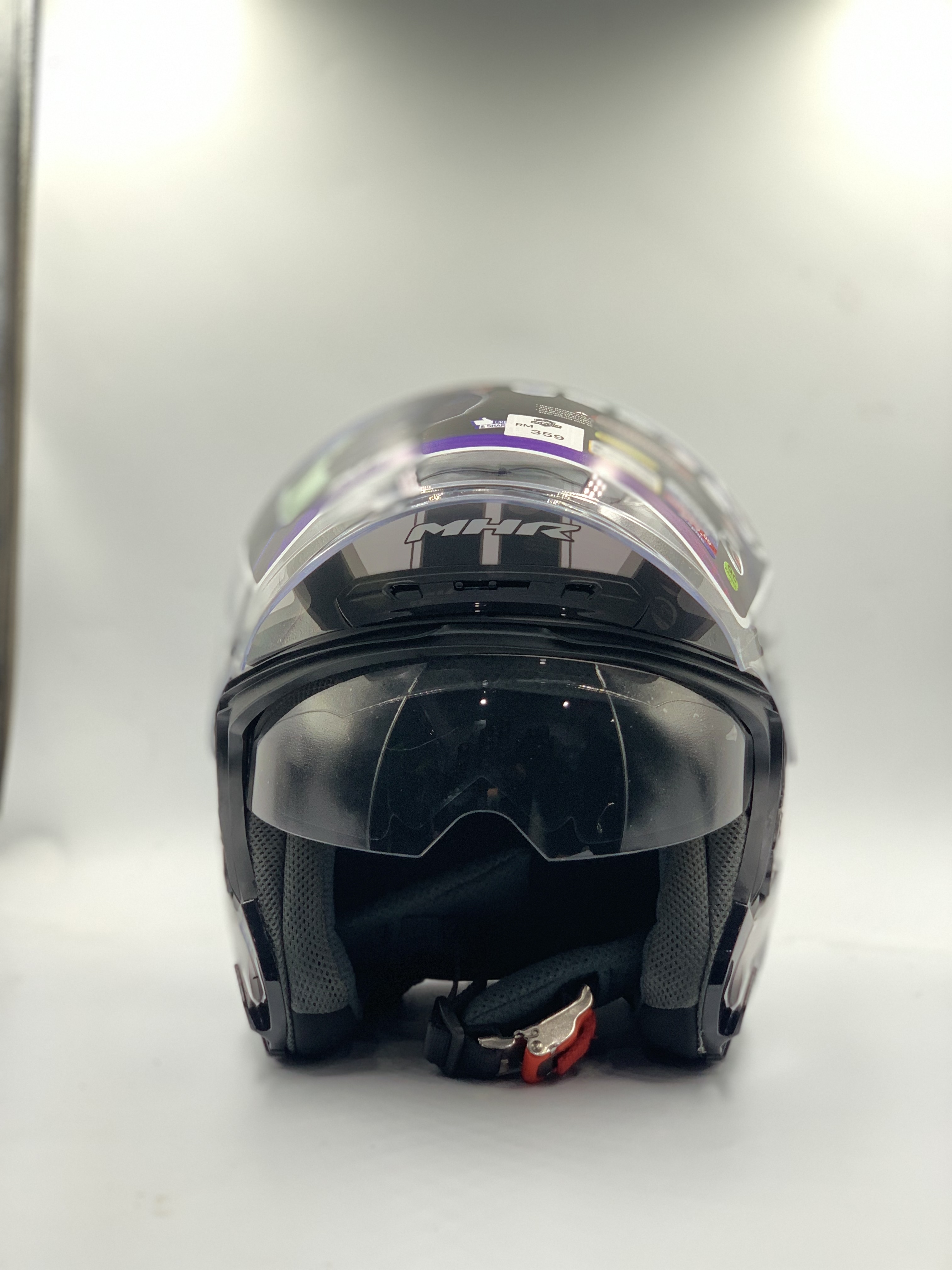 MHR Helmet Open Face BRILLER BLACK (SIRIM)